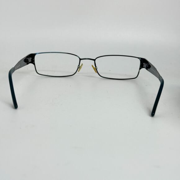 BCBGMAXAZRIA Reiss eyeglass frame 51-17-130 Teal metal w/Brown H18856 - Picture 3 of 7